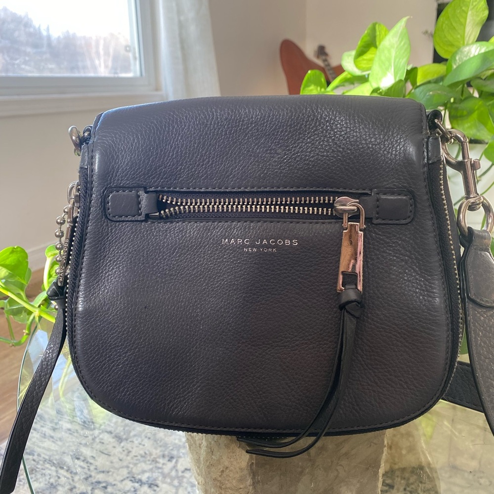Marc Jacobs Grey Leather Crossbody Bag